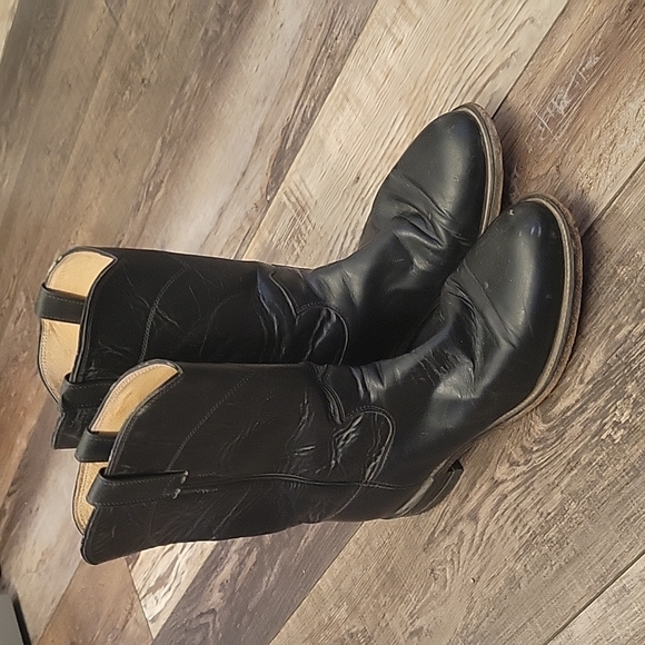 Justin Boots | Shoes | Vintage Justin Roper Black 95 | Poshmark